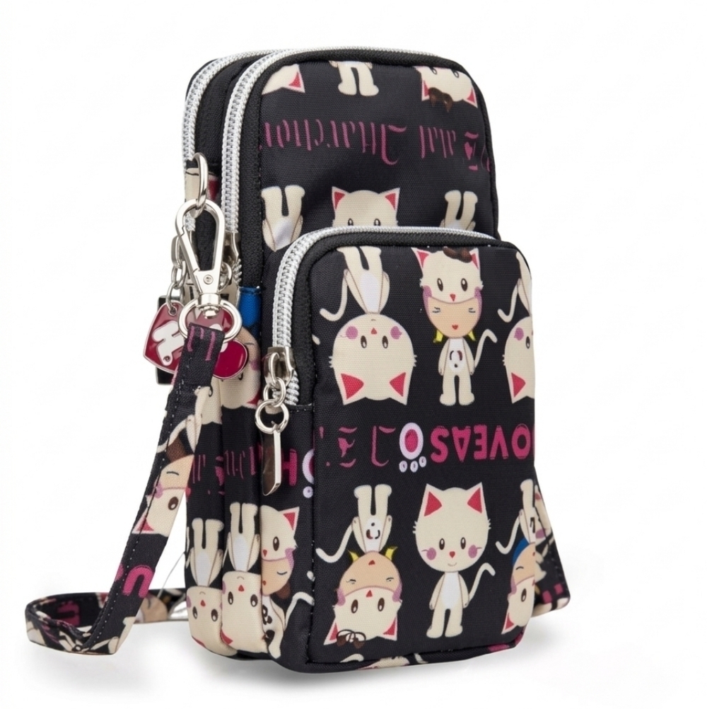 Crossbody Bag Cell Phone Sleeve Concert Venue Bag Adiustable Strap Arm Wrist NWT